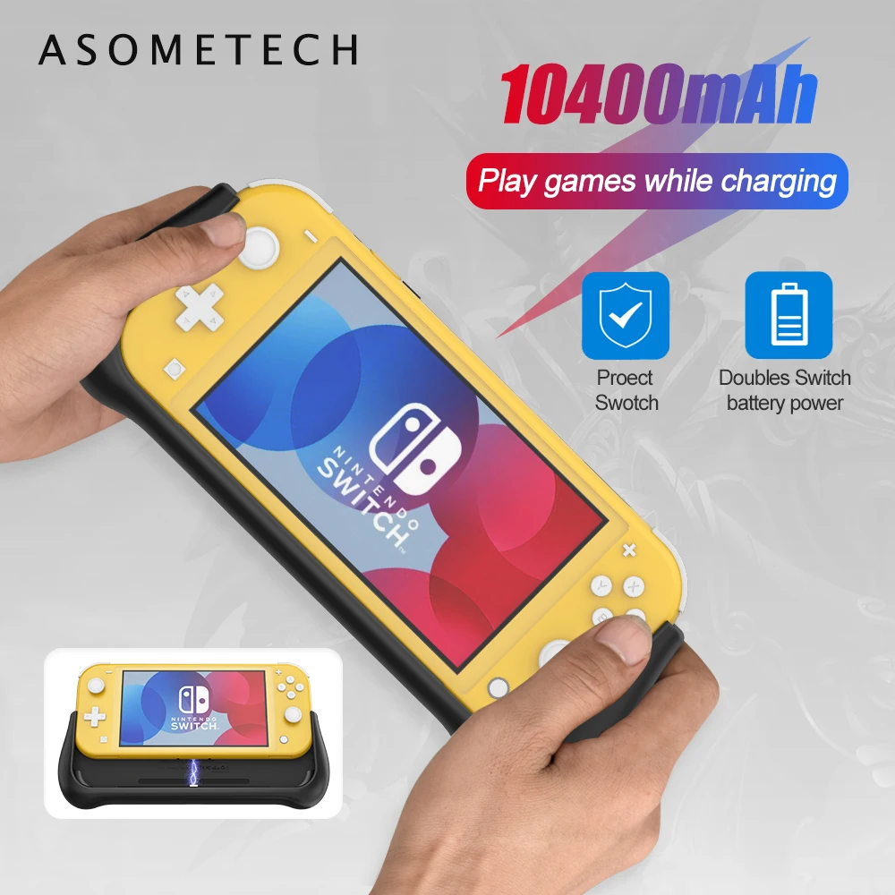 

10000mAh Power Bank Charger Case for Nintendo Switch Lite Game Machine External Battery With Stand Fast Charger Battery Case