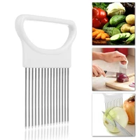 onion vegetables slicer cutting tomato onion vegetables slicer cutting aid holder guide slicing cutter safe fork onion cutter