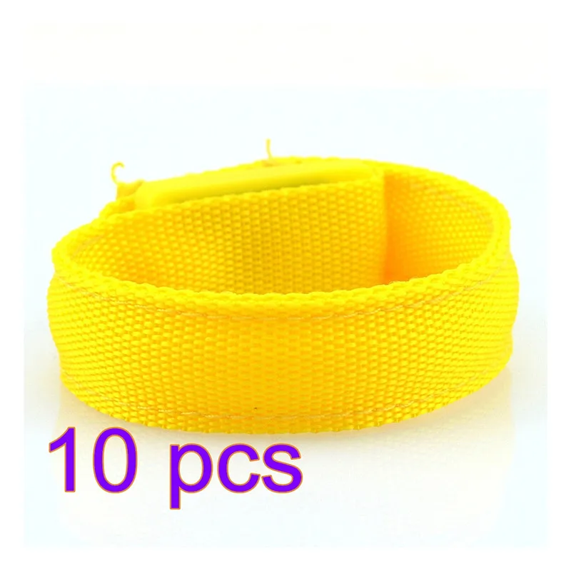 10pcs yellow 1/10 шт. Светодиодный проблесковый браслет на запястье Браслет повязка на руку во время ленточный светильник на Танцевальная Вечеринка светящийся светодиодный браслет для вечерние украшения подарок - Цвет: 10pcs yellow