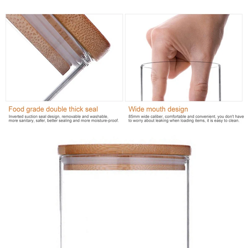 Кухонная Стеклянная банка для хранения еды экологичные кухонные бутылки