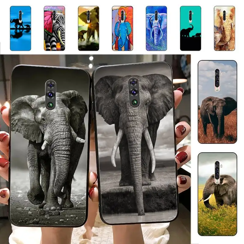 

Yinuoda Colorful elephant wild animals tribal Phone Case for Vivo Y91C Y11 17 19 17 67 81 Oppo A9 2020 Realme c3