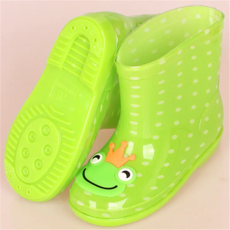 

Boys Girls Waterproof Rain Boots Cartoon Animal Children Rain Botas Middle Tube PVC Kids Ankle Botas