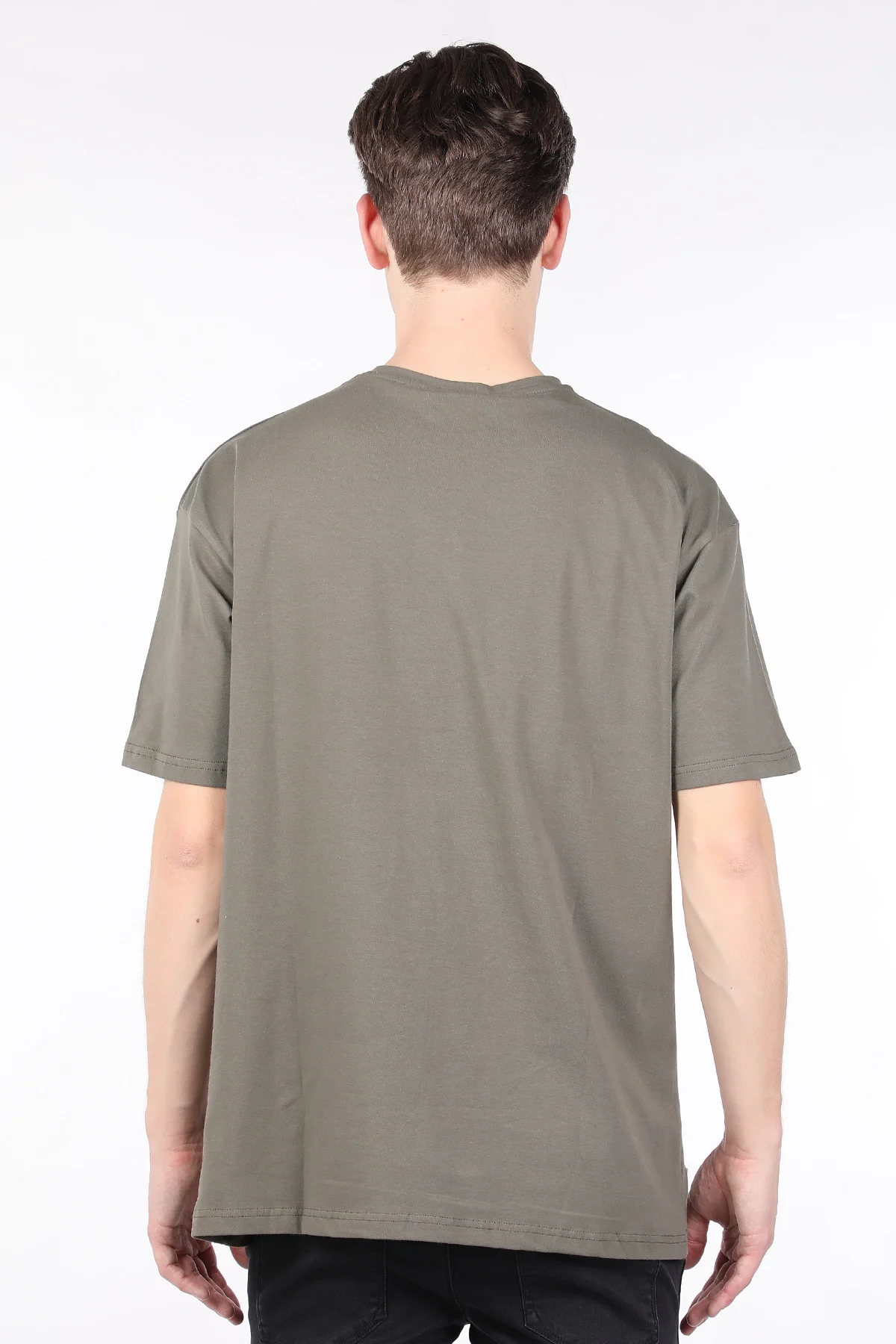 

Mens Khaki Crew Neck Oversize T-shirt