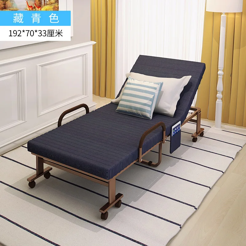 

Folding bed single bed home lunch break bed double bed office recliner nap bed adult 1.2m simple bed lounge chair folding chair