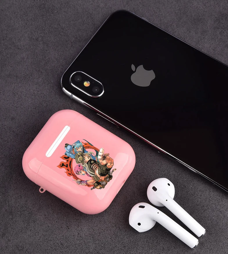 JoJo Bizarre Adventure Anime Bluetooth беспроводные наушники розовый чехол для Apple AirPods 1 2 3