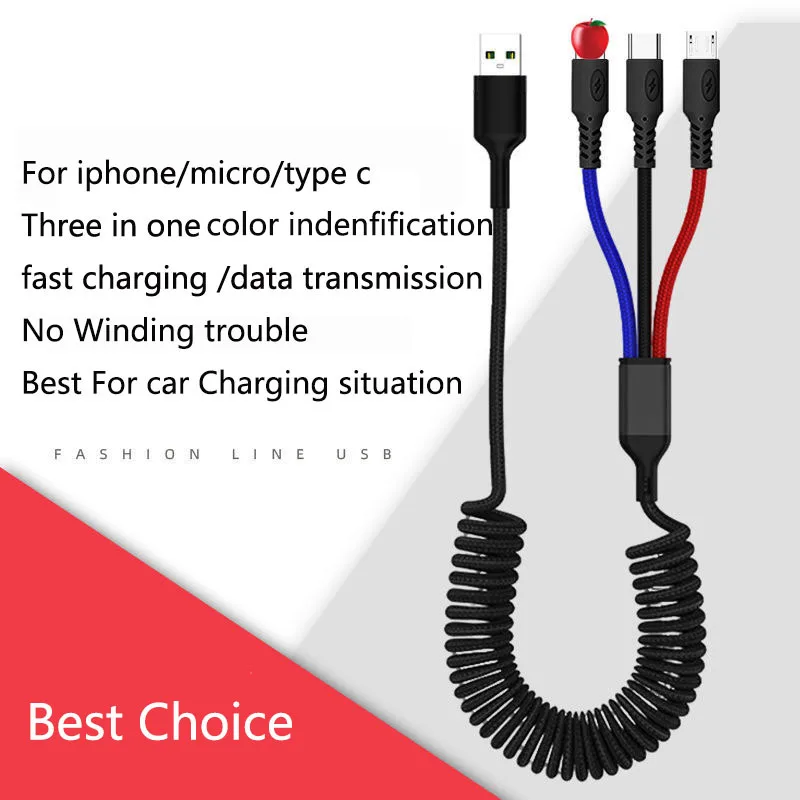 3 в 1 USB-кабель для быстрой зарядки и передачи данных | Электроника