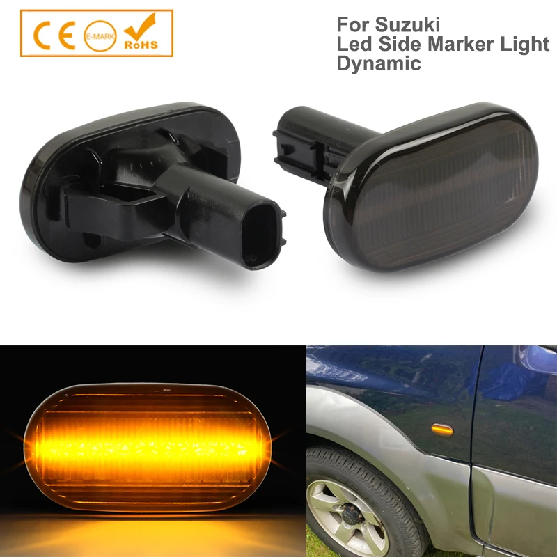 

2x Led Dynamic Side Marker Turn Signal Lights, Sequential Turn Signals Module For Suzuki Jimny JB64W Sierra JB74W JB23W Lapin Ca