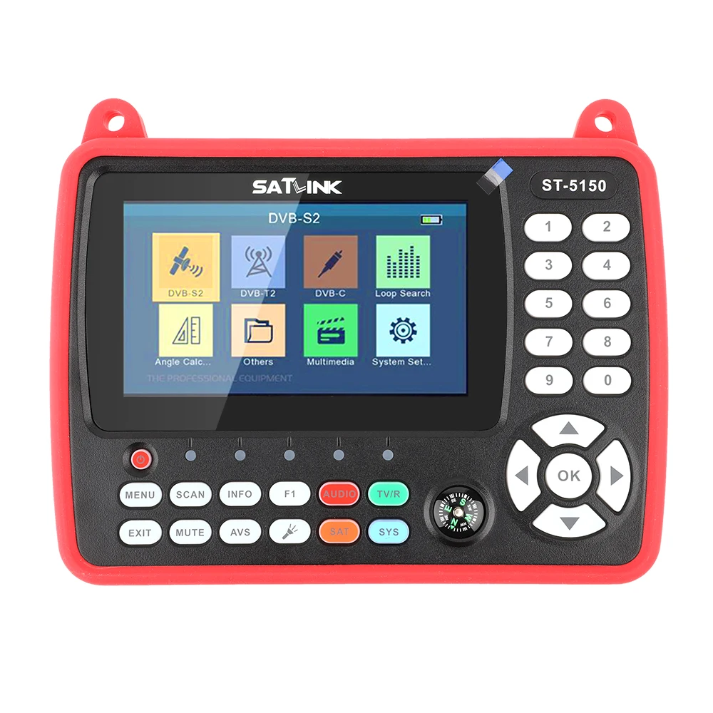 

Original SATLINK ST-5150 DVB-S2/T2/C COMBO HD Satellite Finder Meter H.265 HEVC MPEG-4 Supports QPSK 8PSK 16APSK 4.3 Inch TFT