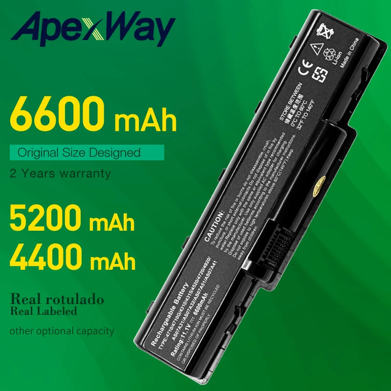 

Аккумулятор ApexWay as07a31 as07a51 для ноутбука ACER acer aspire 5542g acer 5740g аккумулятор AS07A32 AS07A41 AS07A42 BT.00603.036