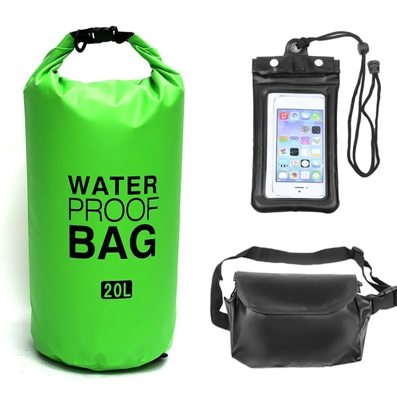 Водонепроницаемая сумка для улицы 2L/5L/10L/15L/20L/30L сухая телефона поясная плавания