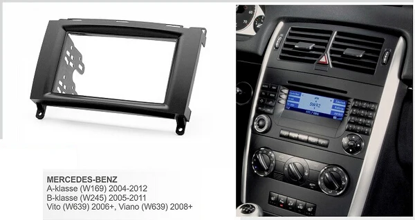 Facia для MERCEDES BENZ A klассе W169 B W245 Vito Viano W639 Радио DVD стерео CD панель приборная