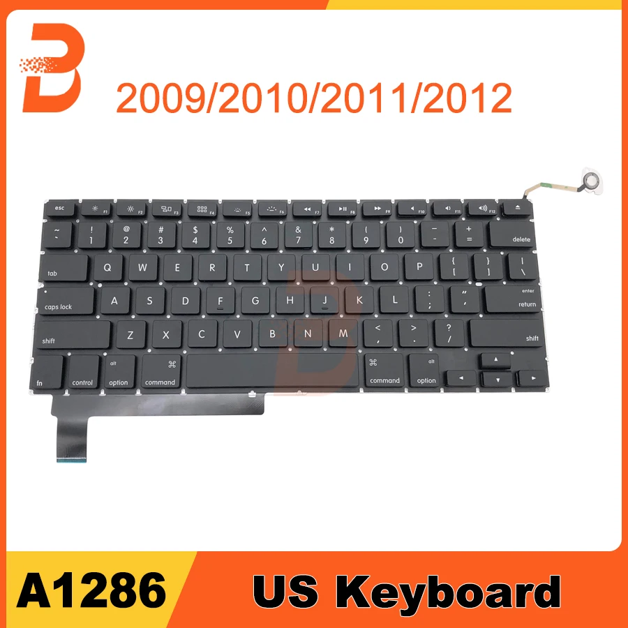 

New Laptop US English Keyboard For MacBook Pro 15" A1286 2009 2010 2011 2012 Years