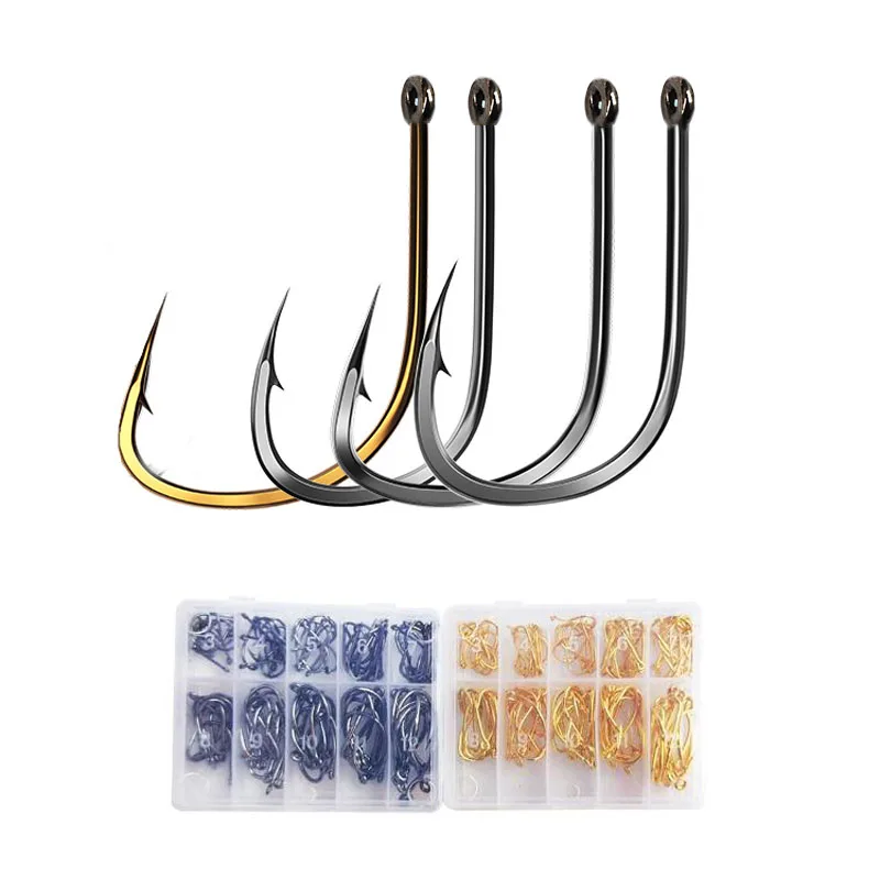 100 шт. 3 #-12 # рыболовный крючок с бородкой из высокоуглеродистой стали для ловли