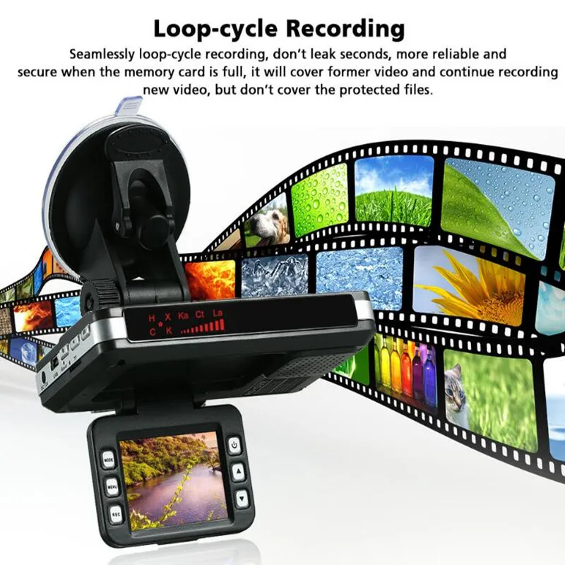 

2020 NEW For 2 in 1 MFP 5MP Car DVR Recorder+Radar speed Detector Trafic Alert English Dropshipping Backup Camera 2.27