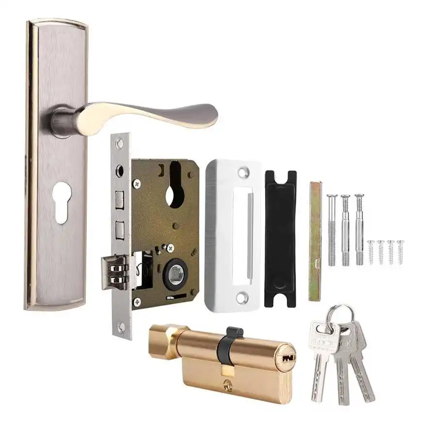 Дверной Переключатель алюминиевый дверной замок набор черный золотой