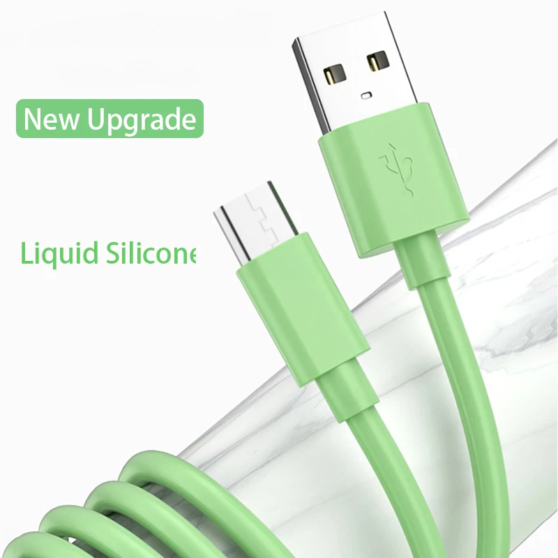 3A Micro USB Cable For Samsung J7 Xiaomi Android Mobile Phone Microusb Fast Charging Data Cord Liquid Silione Quick Charger Wire | Мобильные