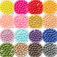 many colors abs imitation pearls round beads with holes diy bracelet earrings charms sewing beads necklace jewelry making