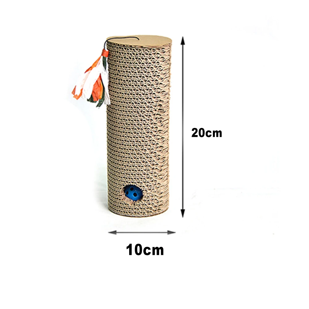 Cylindrical cat toy Скребок для кошек гофрированная бумажная доска домик для кошек Когтеточка для кошек скребок башня игрушка продукция для домашних животных Gatos - Цвет: Cylindrical cat toy