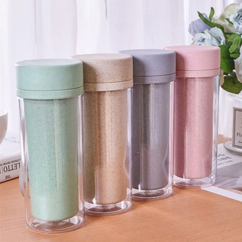 Портативная емкость для воды с теплоизоляцией чайник Пшеничная солома кофейные