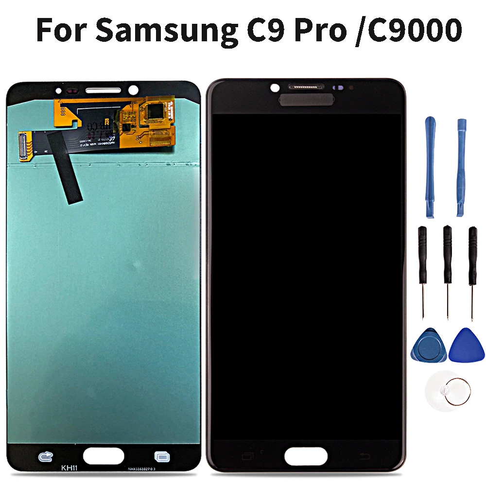 Супер Amoled LCD для Samsung C9 Pro C9000 ЖК дисплей кодирующий преобразователь сенсорного