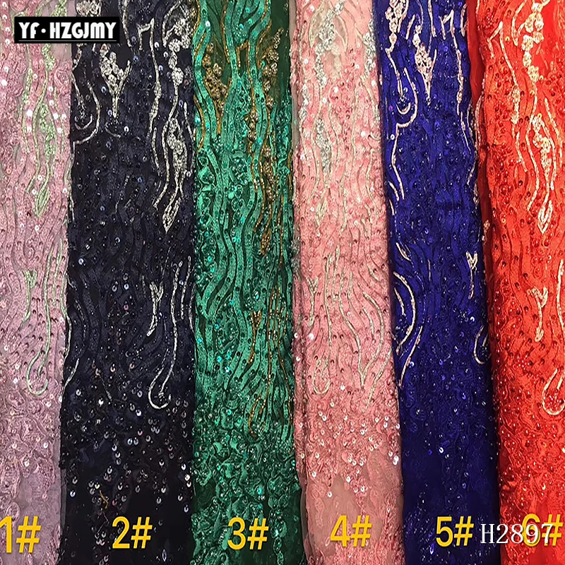 YF HZGJMY последние африканские тюлевые кружева высокое качество порошково-голубые