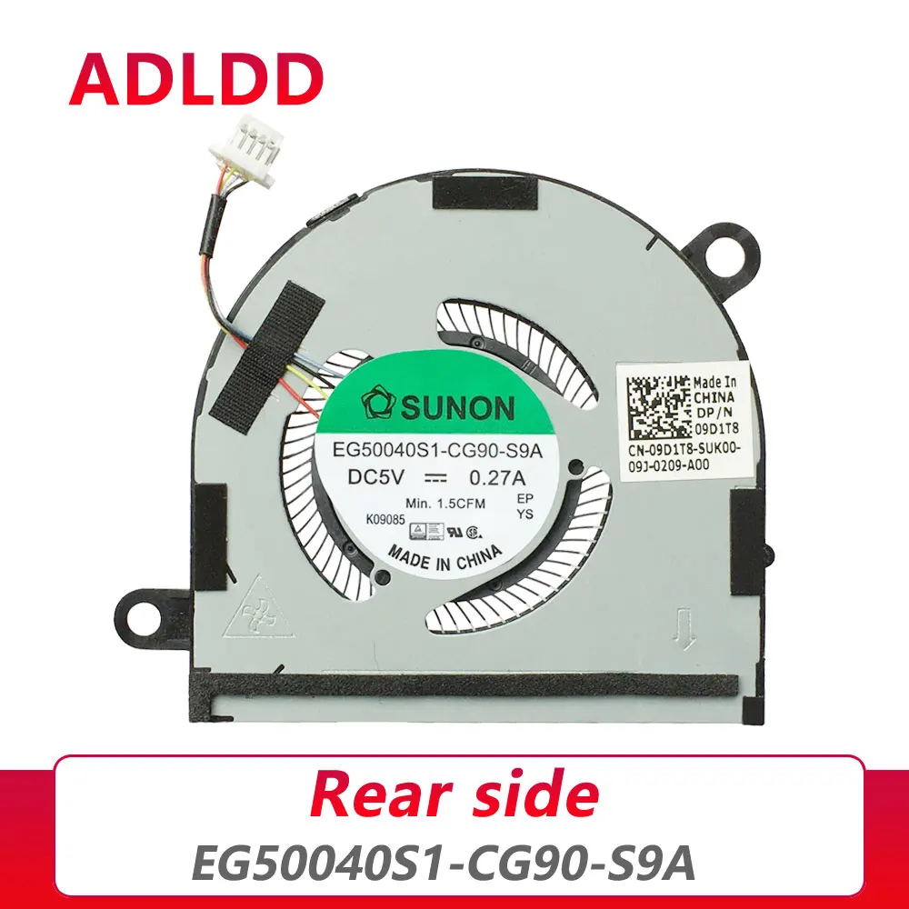 

Вентилятор охлаждения ноутбука EG50040S1-CG90-S9A DC5V 0.27A 4Pin для DELL Latitude7400 2 в 1 DP/N 09D1T8 9D1T8