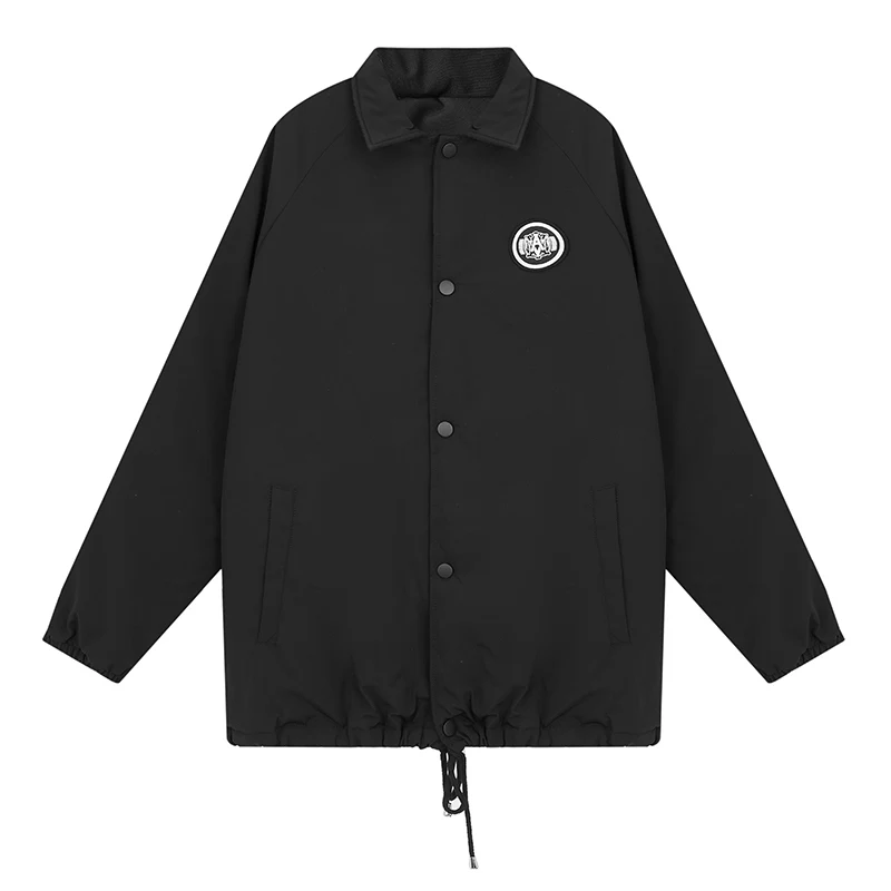 

Black Cotton Padded Women's Winter New Style Loose Thickened Bread Coat