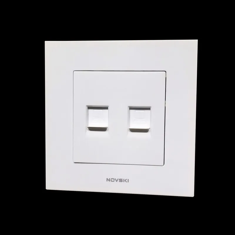 Позолоченная настенная розетка RJ45 CAT6 10 ГБ/сек. немецкая Bayer огнестойкая PC белая