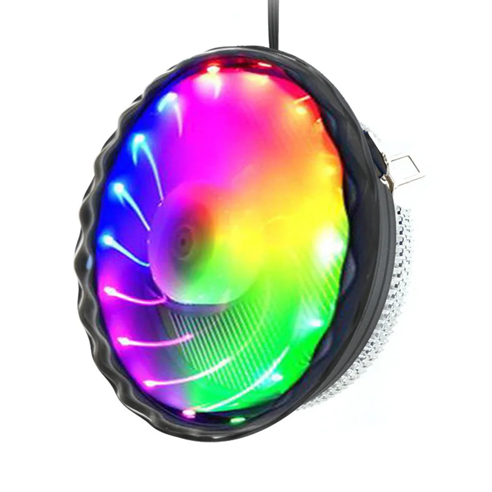 3PIN Процессор кулер низкая Шум RGB охлаждающий вентилятор воздушного охлаждения