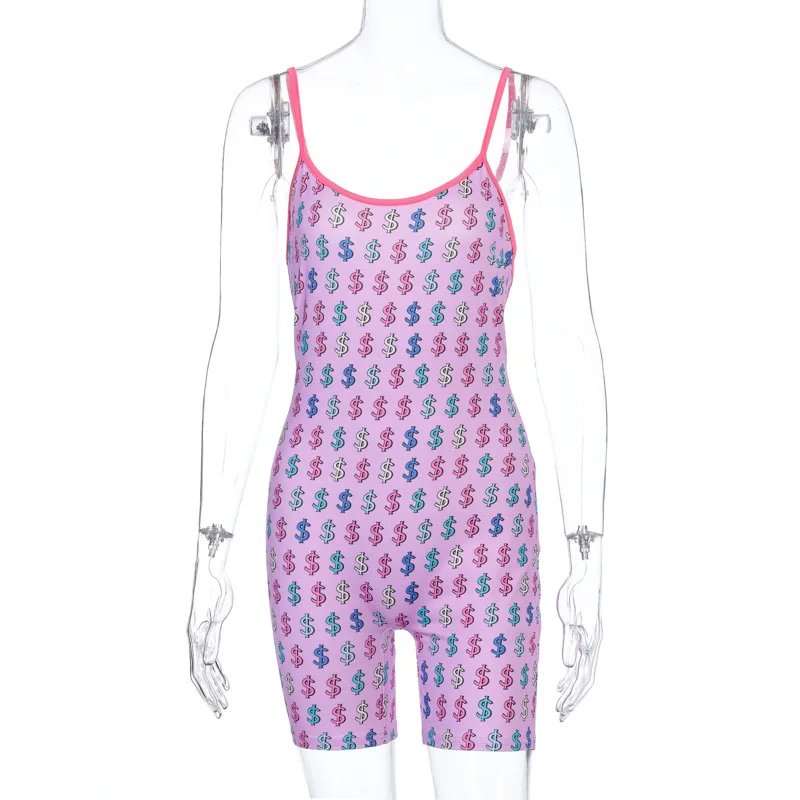 Пикантные комбинезоны с принтом денег для взрослых пижама одежда сна женская