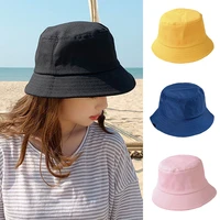 1pc sun prevent hats summer spring women men kids bucket hat outdoor cotton fishing cap unisex foldable