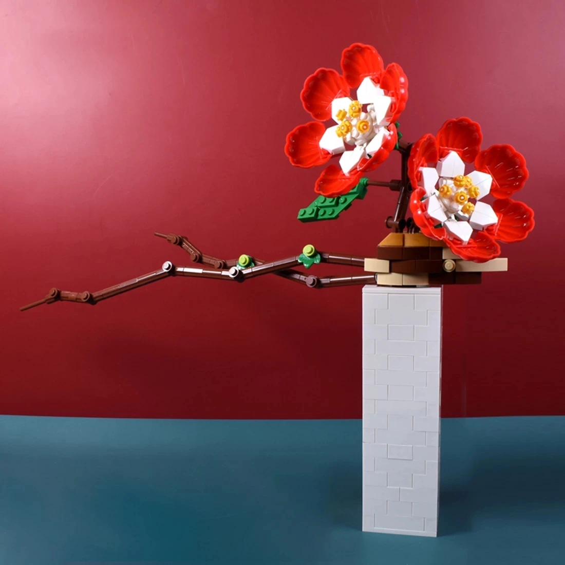 

331Pcs DIY Plants Tree Vase Potted Flowers Phalaenopsis Blossom Building Blocks Bricks Accessories Model Kids Educational Toys