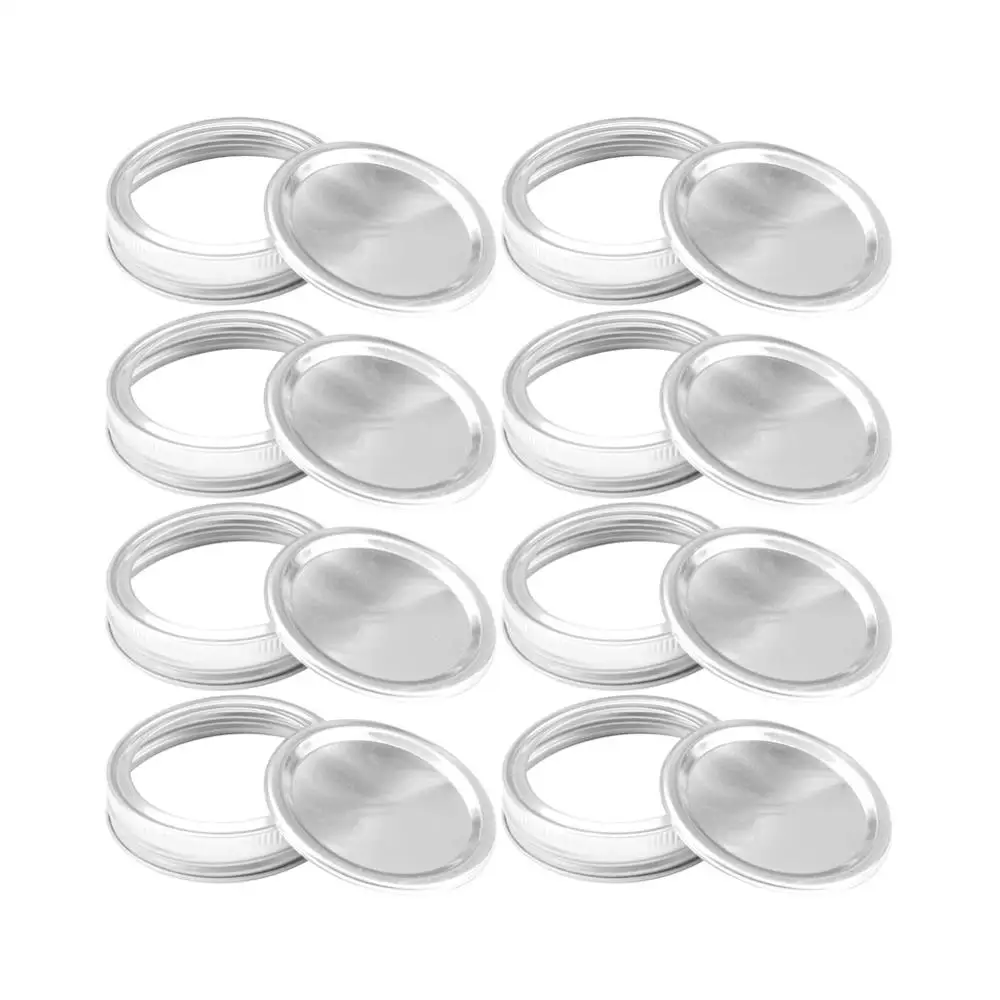 

24pcs Mason Jar Lids Regular Mouth Leak Proof Secure Mason Storage Solid Caps