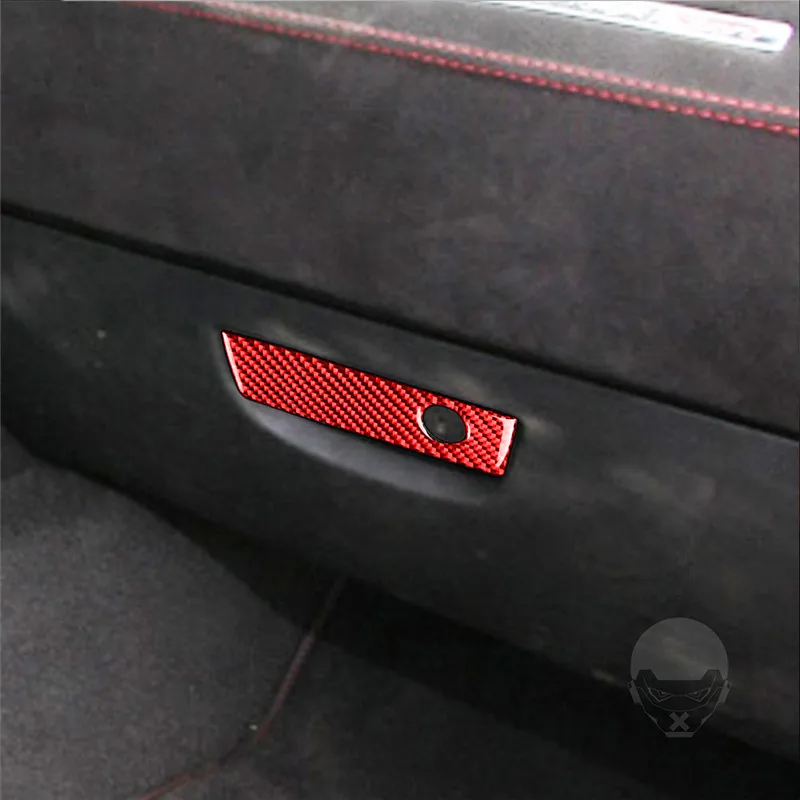 

Car Copilot Storage Box Handle Panel Trim Decal For Dodge Challenger 2008-2014 Carbon Fiber Sticker Interior Styling Accessories