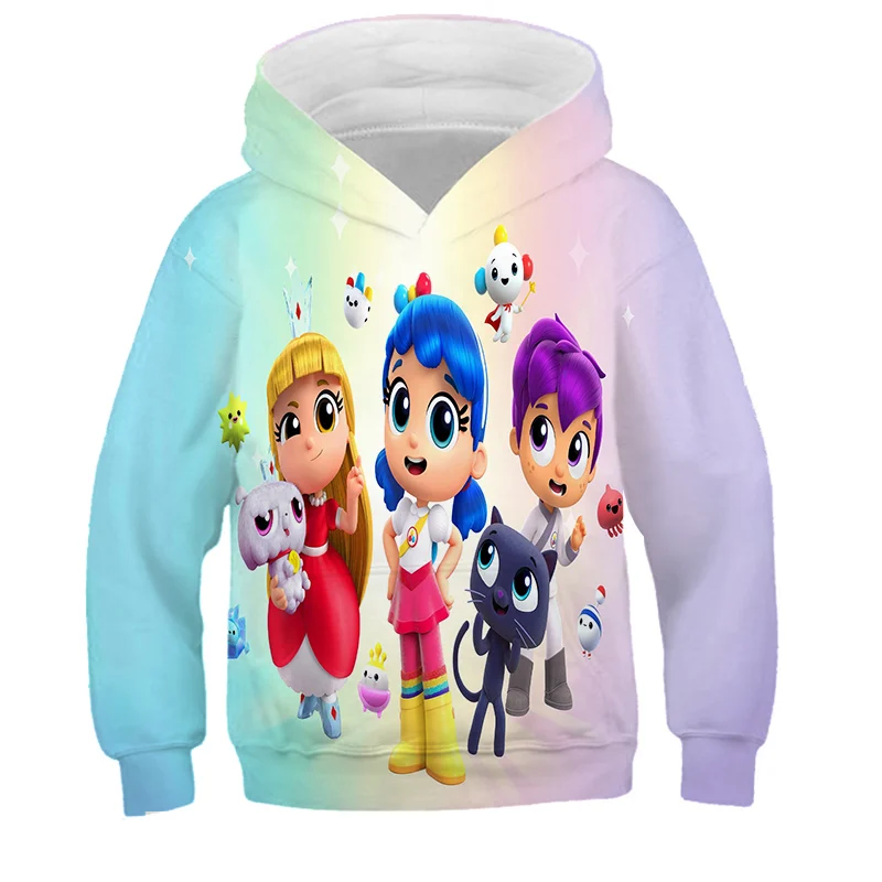 

Rainbow Kingdom 4-14Y Boys Girls Funny Cartoon 3D Print Hoodie Child Sweater hoodie Children Pullover Spring Kids Hoodi Clothes