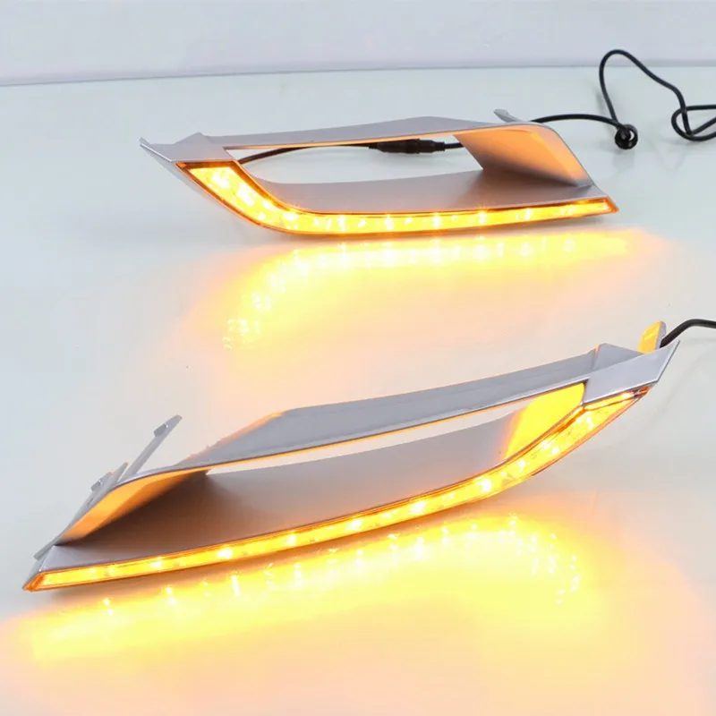 EOsuns led drl дневного света для ford ranger-18 с тусклым управлением, желтый сигнал поворота, беспроводной переключатель, квадратное отверстие