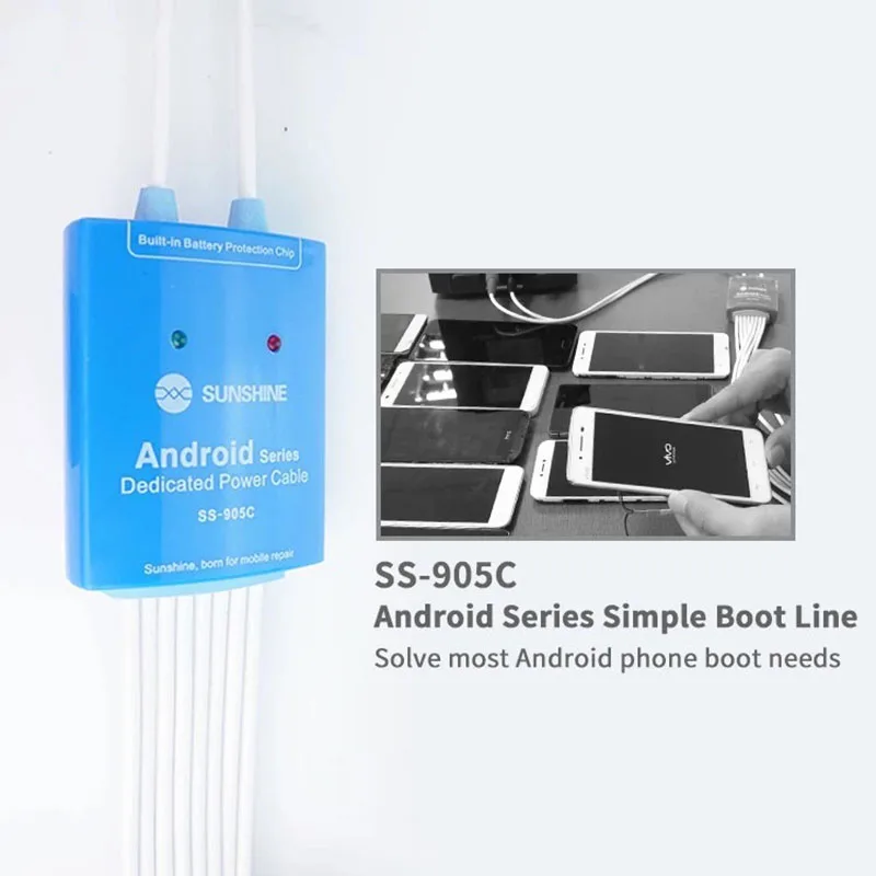 SS-905C Android с одной кнопкой линия управления загрузкой для Huawei Xiaomi Samsung Meizu OnePlus OPPO |