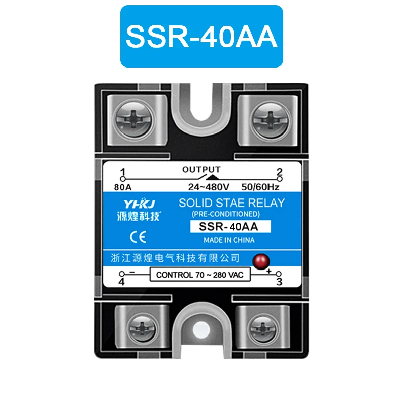 

Однофазное твердотельное реле SSR-10AA / 25AA / 40AA CKCTINNER