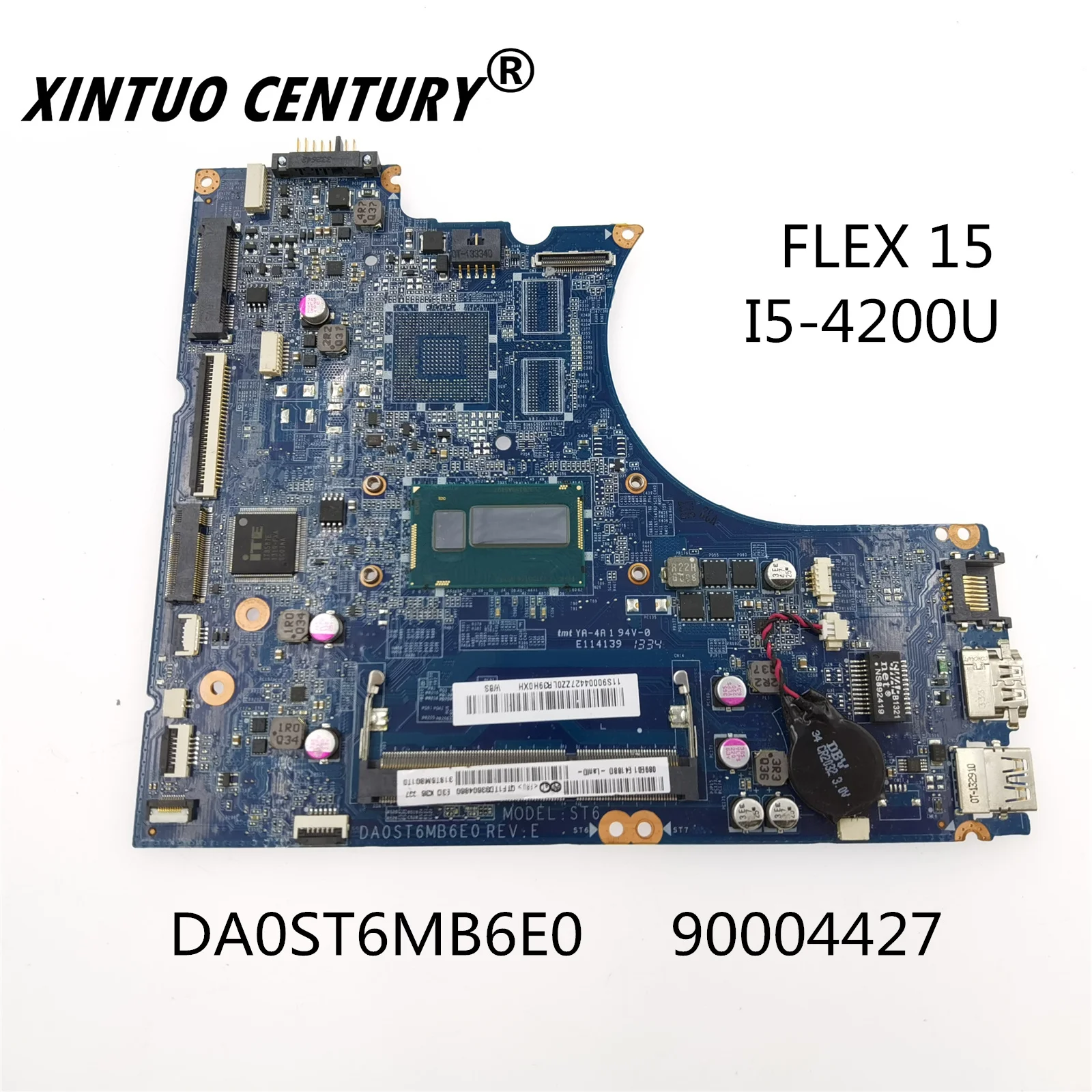 

DA0ST6MBF0 Материнская плата ноутбука 90004427 11S90004427 для Lenovo Flex 15 материнская плата DDR3 встроенная графика W/ I5-4200U процессор 100%