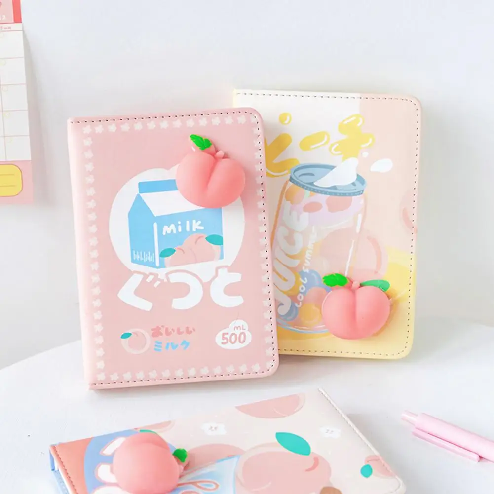 

Cute Peach Design Diary Planner for Girl Student Cute Small Fresh Color Page Agenda Journals Notebooks Stationery Best gilr gift