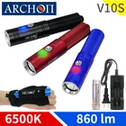 Профессиональный фонарик ARCHON V10S 6500K для дайвинга, светодиодный портативный фонарик с чипом CREE для дайвинга