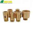 SHDIATOOL 6 шт.компл. вакуумные пайки Алмазные сверла коронки гранитный мрамор фарфор M14 резьбовые сверла 202530355065 мм