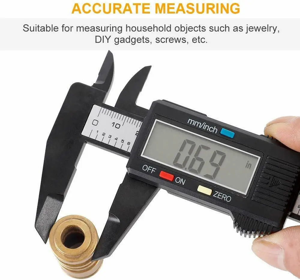 

150mm LCD Digital Electronic Carbon Fiber Vernier Caliper Gauge Micrometer Measuring Tool