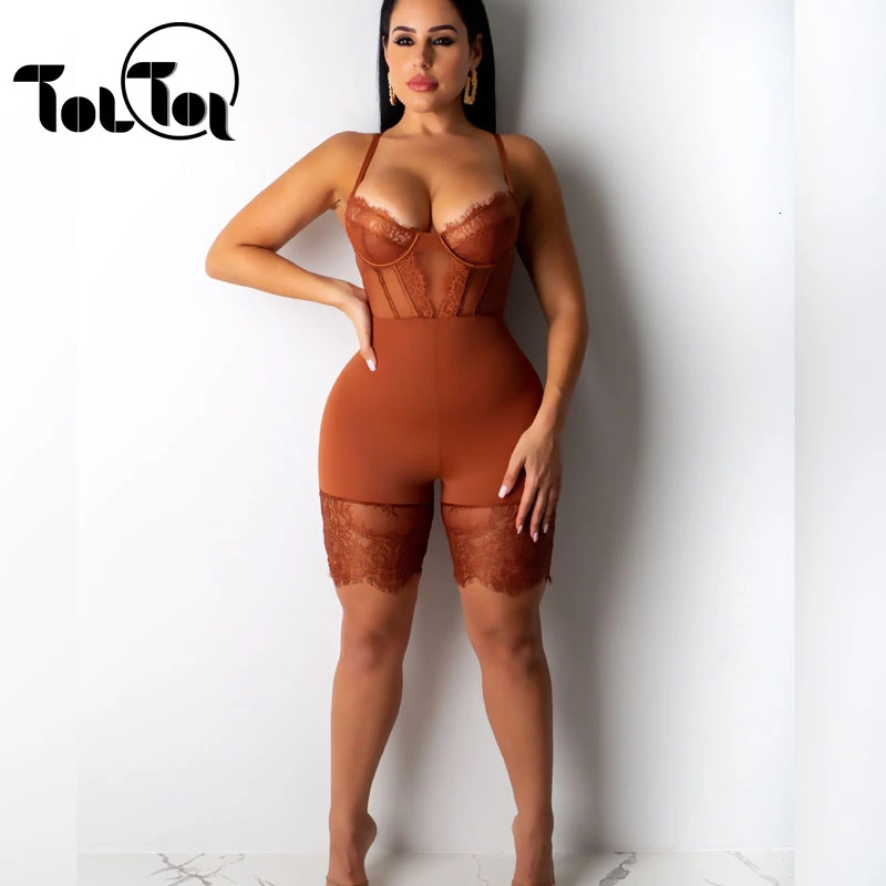 Женский кружевной комбинезон вечерние комбинезоны с v образным вырезом