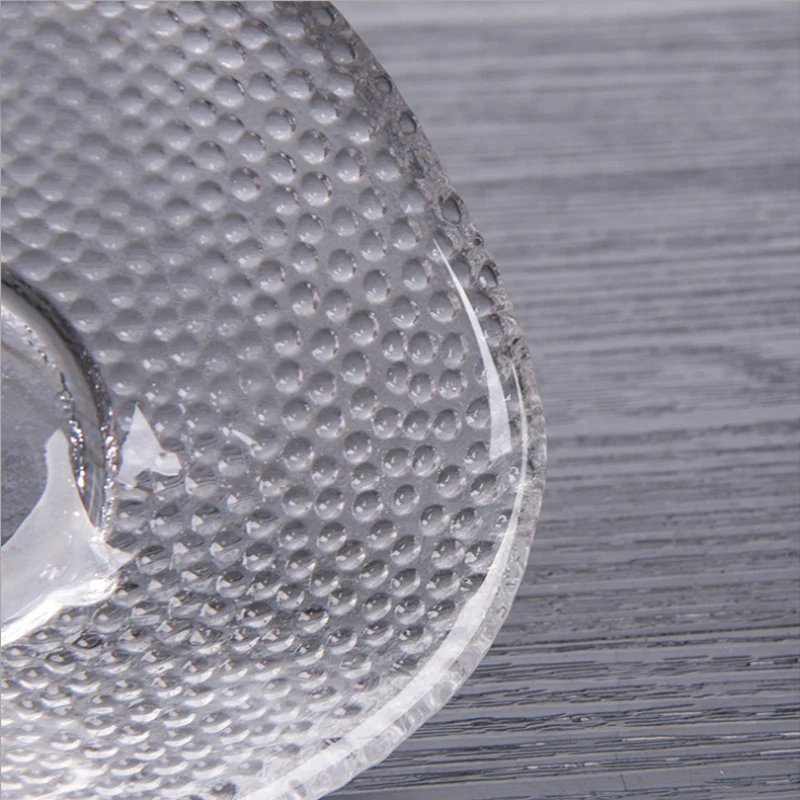 1 шт. белая прозрачная рельефная стеклянная тарелка изысканная и простая