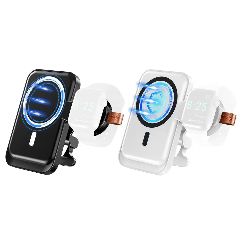 

2 в 1 15 Вт магнитные беспроводные зарядные устройства автомобильная подставка для вентиляционного отверстия держатель для телефона Быстрая...