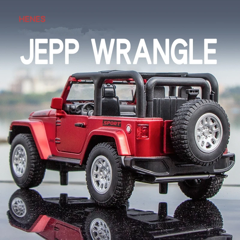 

Модель автомобиля Jeeps Wrangler Rubicon 1:32, модель литая металлическая игрушка, модель внедорожника, модель автомобиля, имитация коллекции, подарок ...