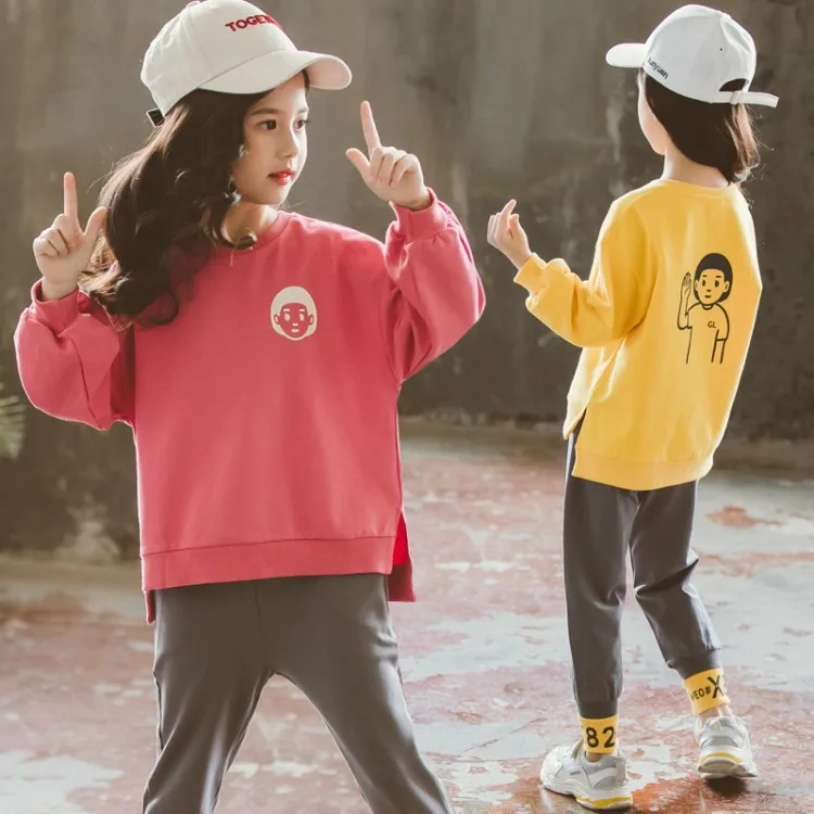 

Kids Clothes Set Fashion Teen Girls Tracksuits Spring Autumn 2pcs Children Clothing Sport Suits 4 6 8 10 Year Girls Outfits