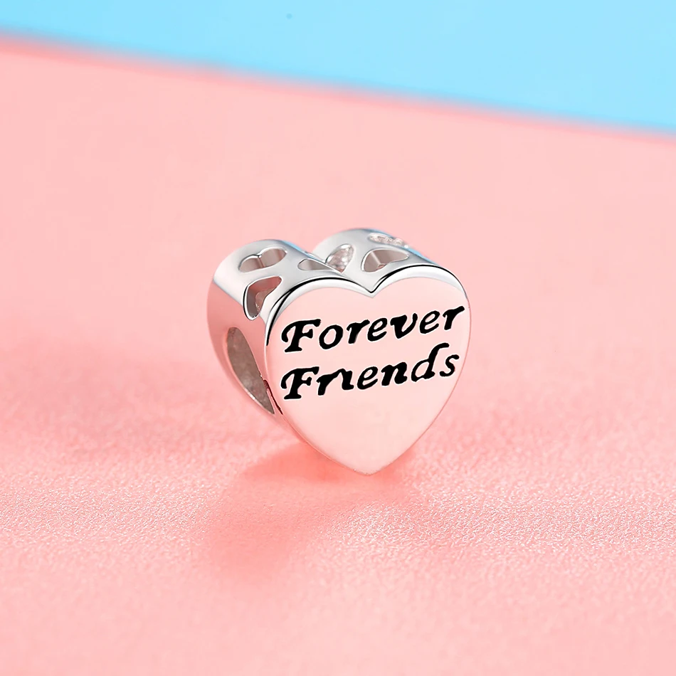 2019 простой браслет из стерлингового серебра 925 пробы Love Forever Friends