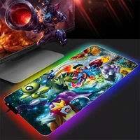 rgb pokemon mouse pad anime pc gamer completo computer laptop carpet gaming accessories table genshin impact keyboard mousepad